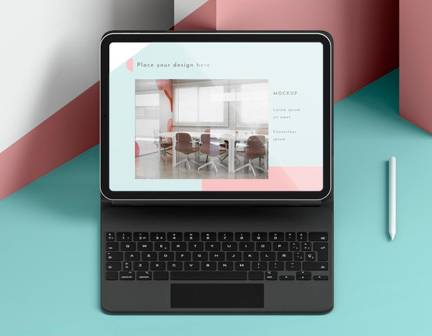 Free Assortment Of Modern Tablet With Keyboard Psd