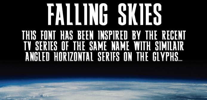 Free FALLING SKIES Font