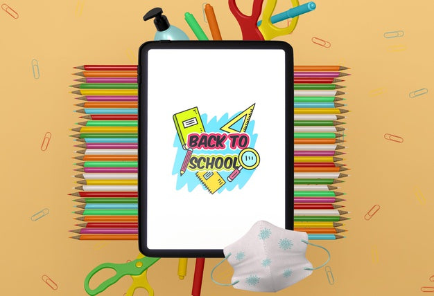 Free Back To School Concept Mock-Up Psd