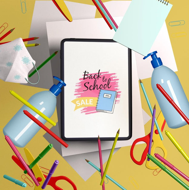 Free Back To School Stationery Mock-Up Psd