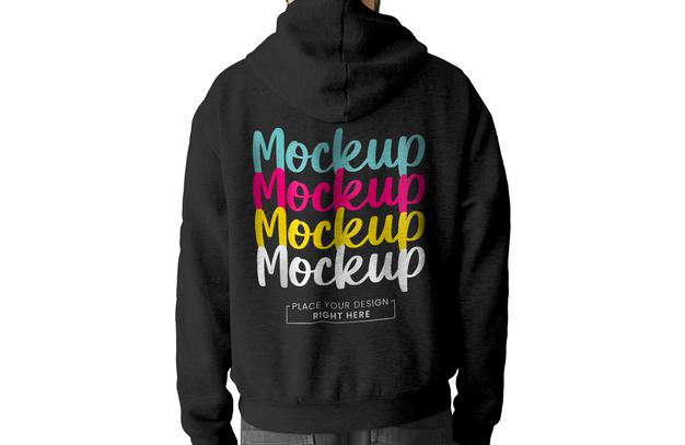 Hoodie on sale mockup back