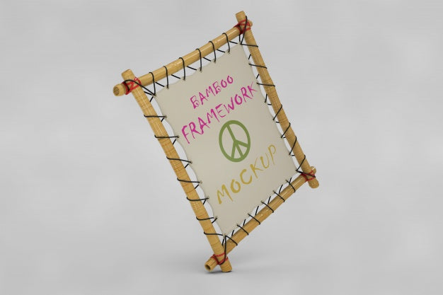 Free Bamboo Frame Mockup Psd