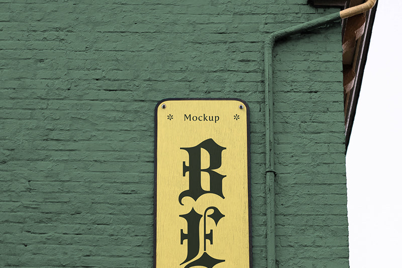 Free Bar Sign Mockup