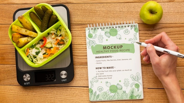 Free Batch Cooking With Notebook Mockup Psd