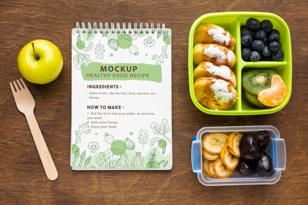 Free Batch Cooking With Notebook Mockup Psd