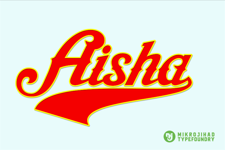 Free Aisha Script Font