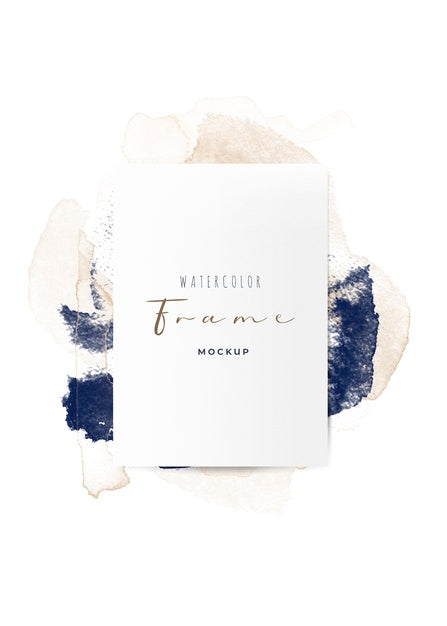 Free Beautiful Frame With Watercolor Brushes Psd