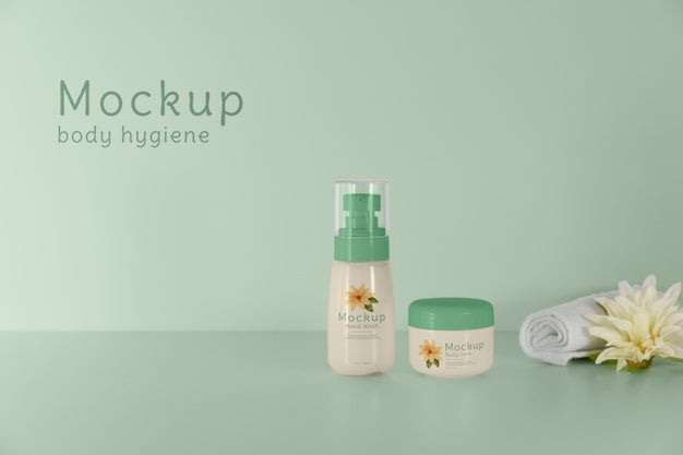 Free Beautiful Hygiene Product Packaging Mockup Psd