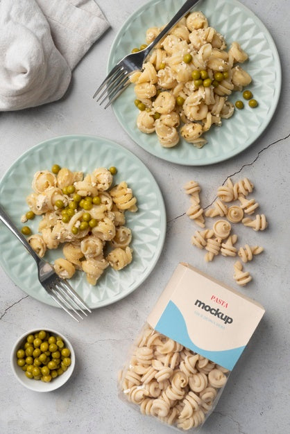 Free Beautiful Pasta Packaging Mockup Psd
