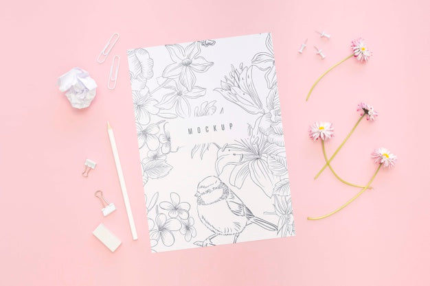 Free Beautiful Stationery Minimal Concept Psd
