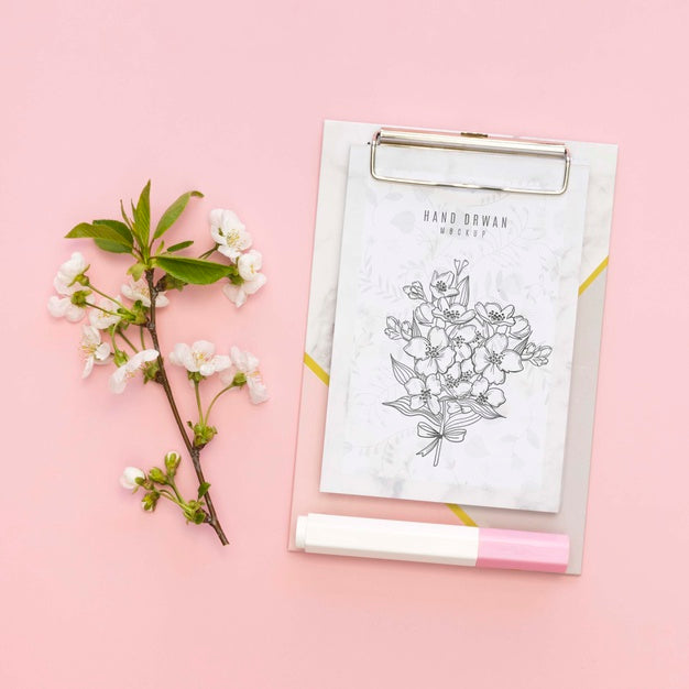 Free Beautiful Stationery Minimal Concept Psd