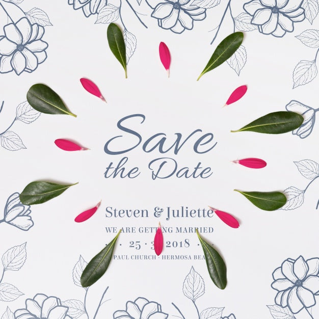 Free Beautiful Wedding Card Mockup Psd