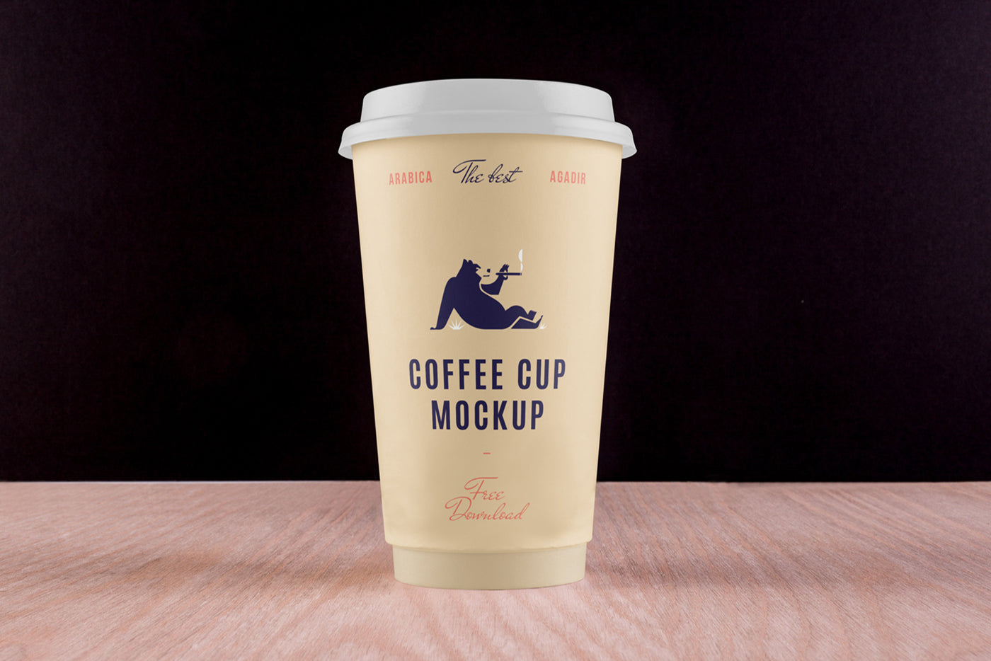 Free Big Coffee Cup Mockup (PSD)