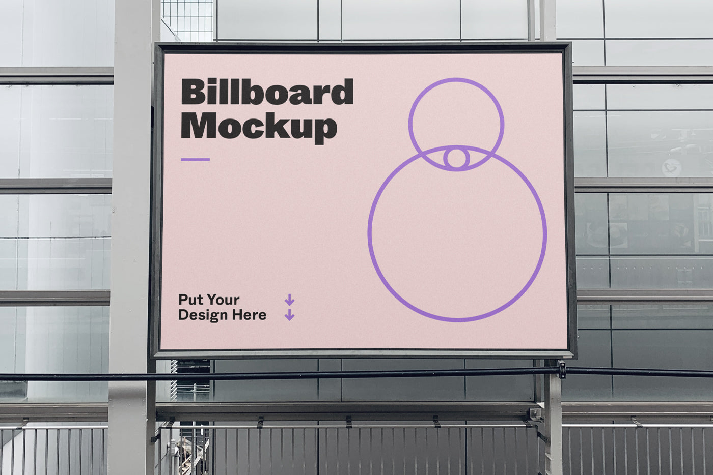 Free Billboard In Hall Mockup