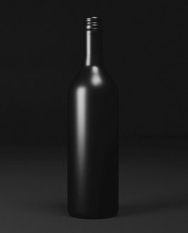 Free Black Wine Bottle Logo Mockup
