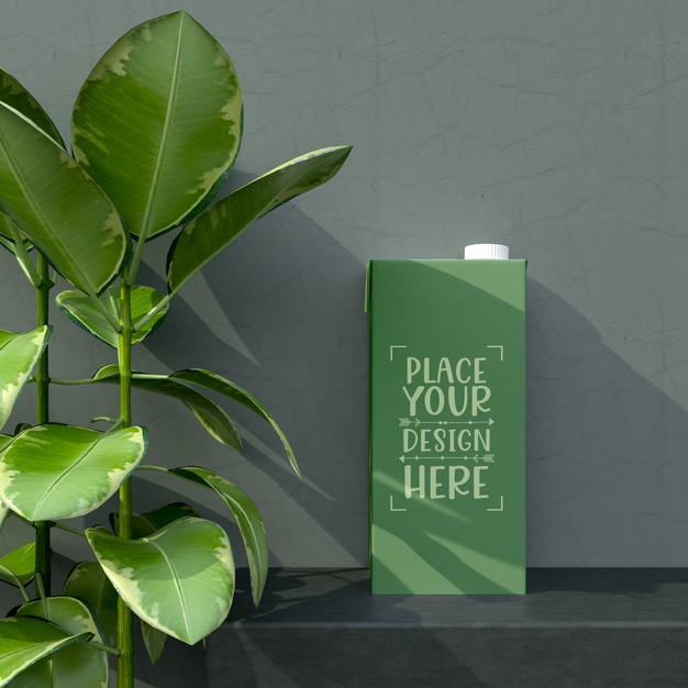Free Blank Milk Or Juice Carton Boxes Mockup For Branding And Identity. Ready For Your Design Psd