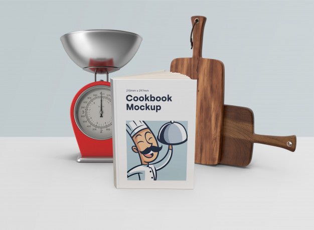 Free Book Cook Cover On Scene Psd Psd