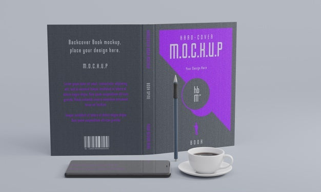 Free Book Stationery Desing Mockup Psd