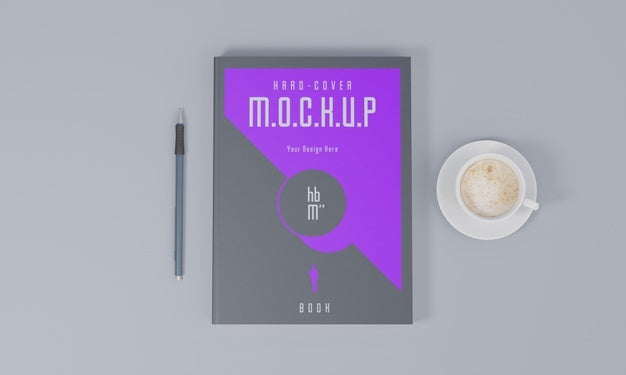 Free Book Stationery Desing Mockup Psd