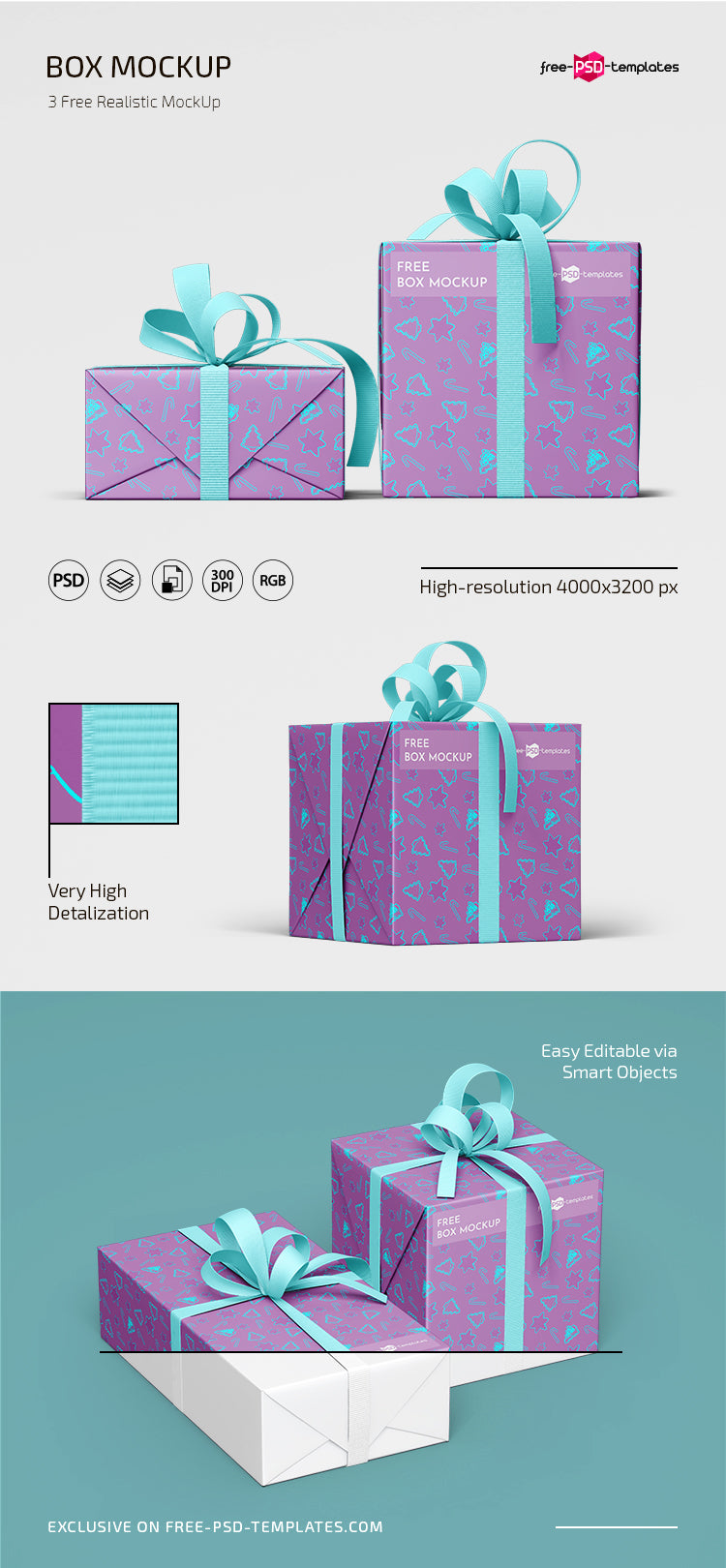 Free Box Mockup Template In Psd