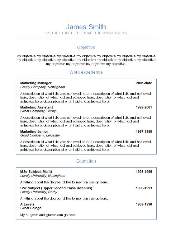 Free Helvetica Microsoft Word (DOC) Resume CV Template