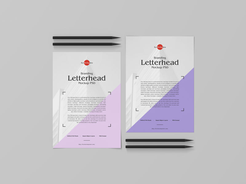 Free Branding Letterhead Mockup Psd
