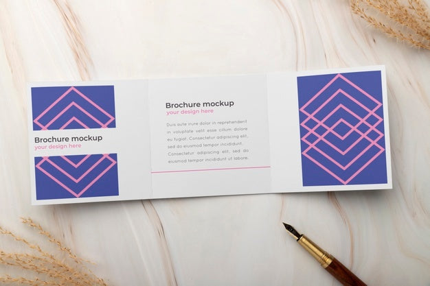Free Brochure Mockup In Real Context Psd