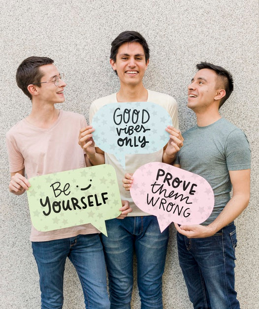 Free Bunch Of Smiley Male Friends Psd