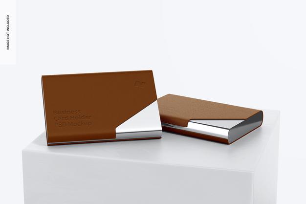 Free Business Card Holder Mockup Psd