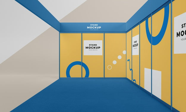 Free Business Stand And Booth Mock-Up Psd