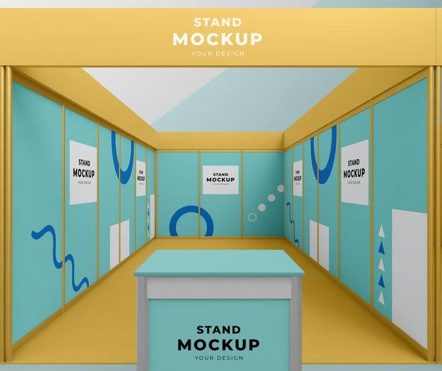 Free Business Stand And Booth Mock-Up Psd