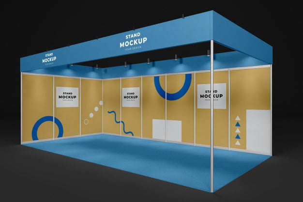 Free Business Stand And Booth Mock-Up Psd