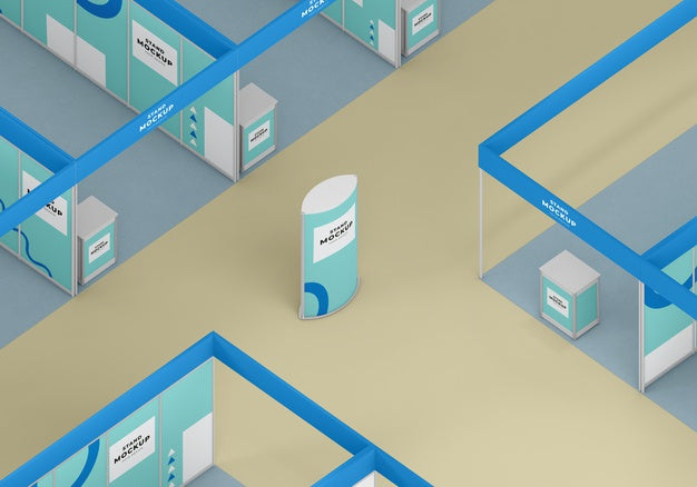 Free Business Stand And Booth Mock-Up Psd