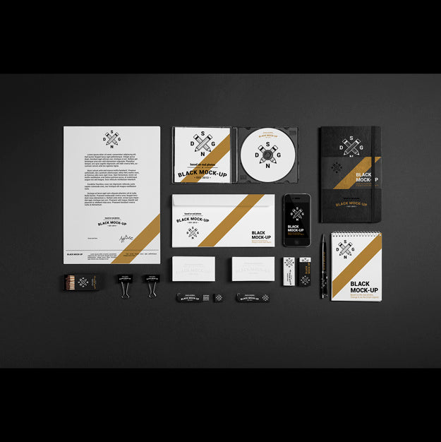 Free Business Stationery Mock Up Design Psd