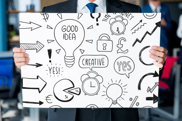 Free Businessman Presenting Board Mockup Psd