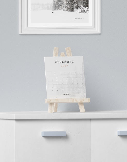 Free Calendar On Painting Process Support Psd