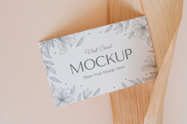 Free Camel And Nude Visits Card Mockup Psd