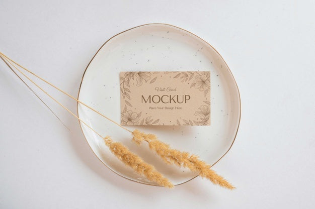 Free Camel And Nude Visits Card Mockup Psd