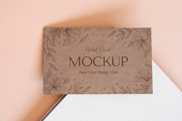 Free Camel And Nude Visits Card Mockup Psd