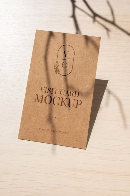 Free Camel And Nude Visits Card Mockup Psd