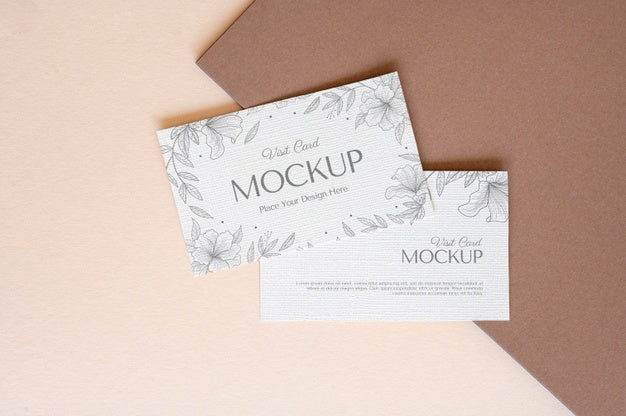 Free Camel And Nude Visits Card Mockup Psd