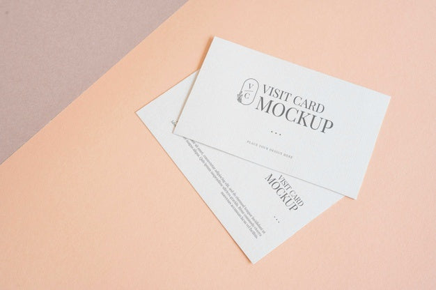 Free Camel And Nude Visits Card Mockup Psd