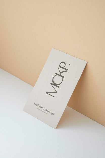 Free Camel And Nude Visits Card Mockup Psd
