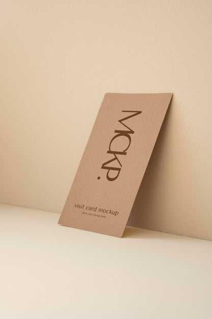 Free Camel And Nude Visits Card Mockup Psd