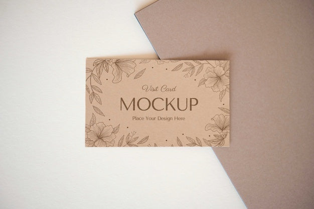 Free Camel And Nude Visits Card Mockup Psd