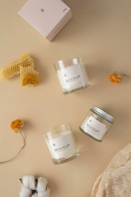 Free Candle Packaging Design Mockup Psd