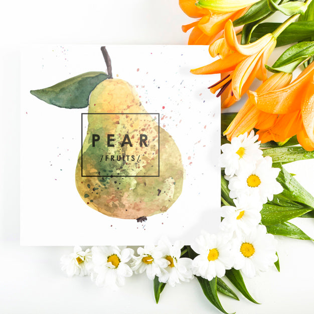 Free Card Mockup With Tropical Summer Concept Psd