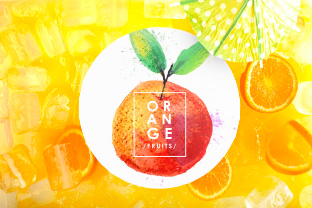 Free Card Mockup With Tropical Summer Concept With Fruits Psd