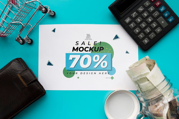 Free Card With Sale Design Psd