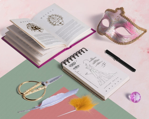 Free Carnival Mockup With Editable Isometric Objects Psd